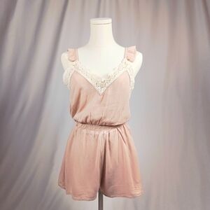Kendall & Kylie Blush Pink Ruffle Strap Romper XS